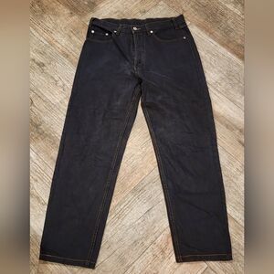 Levi's Japan Dark Gray Denim Jeans with Embroidered Logo W32 X L28